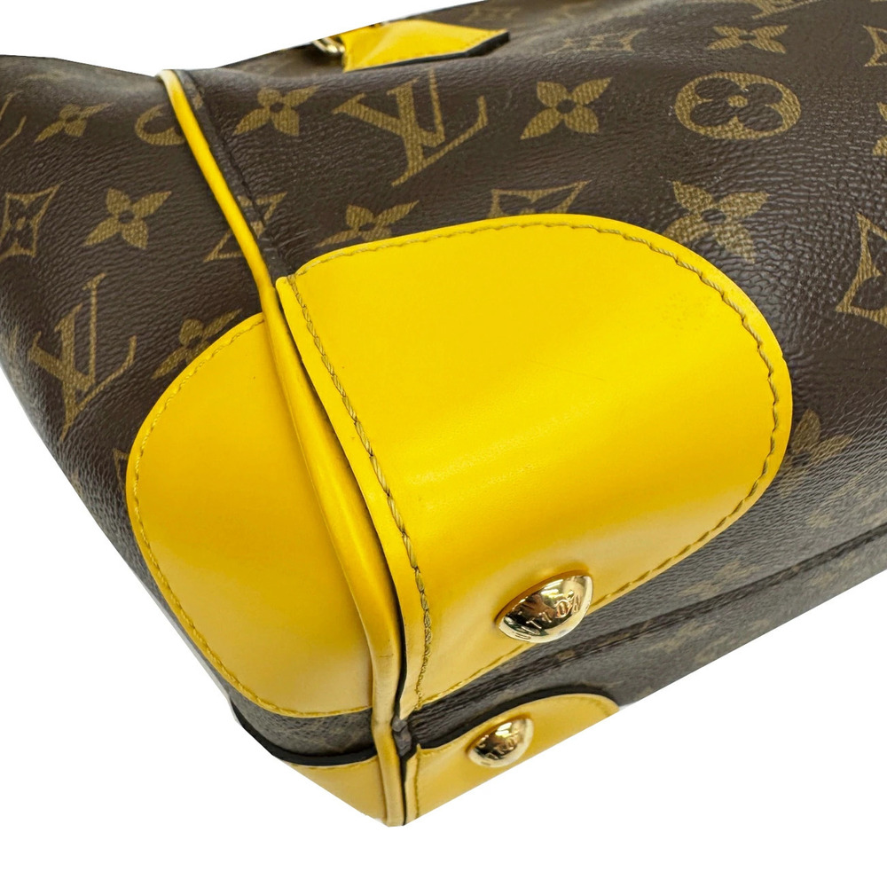 Louis Vuitton yellow handbag Phoenix shoulder Monogram daily bag brown canvas - Picture 7 of 11